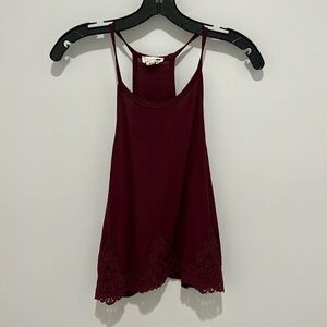 LA Hearts lace trim tank top | S